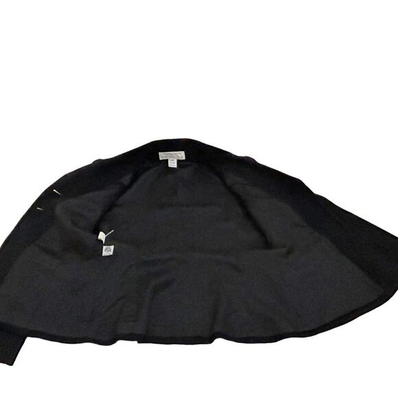 Rena Rowan For Saville Black Wool Velvet Collar Blazer, Size 4 - Picture 6 of 16